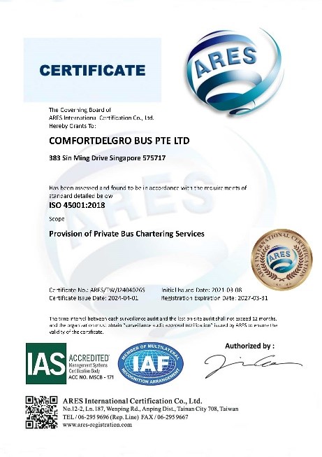 ISO 45001 Certificate
